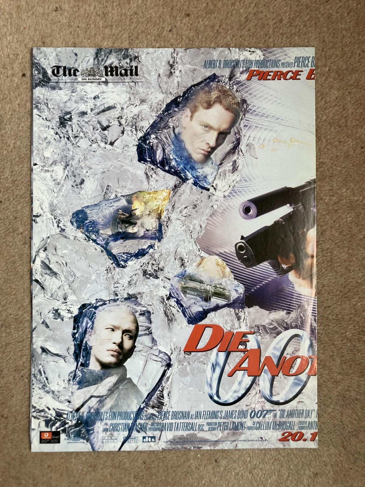 Die Another Day (James Bond) Daily Mail Double Sided Poster 42cm x 30cm, image 4