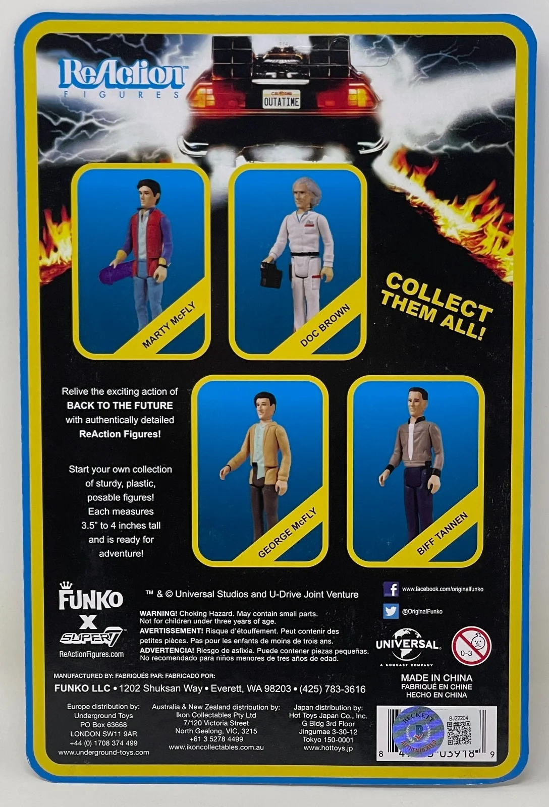 Tom Wilson — Tom Wilson Signed Back To The Future Biff Tannen ReAction Action Figure Beckett, изображение 3
