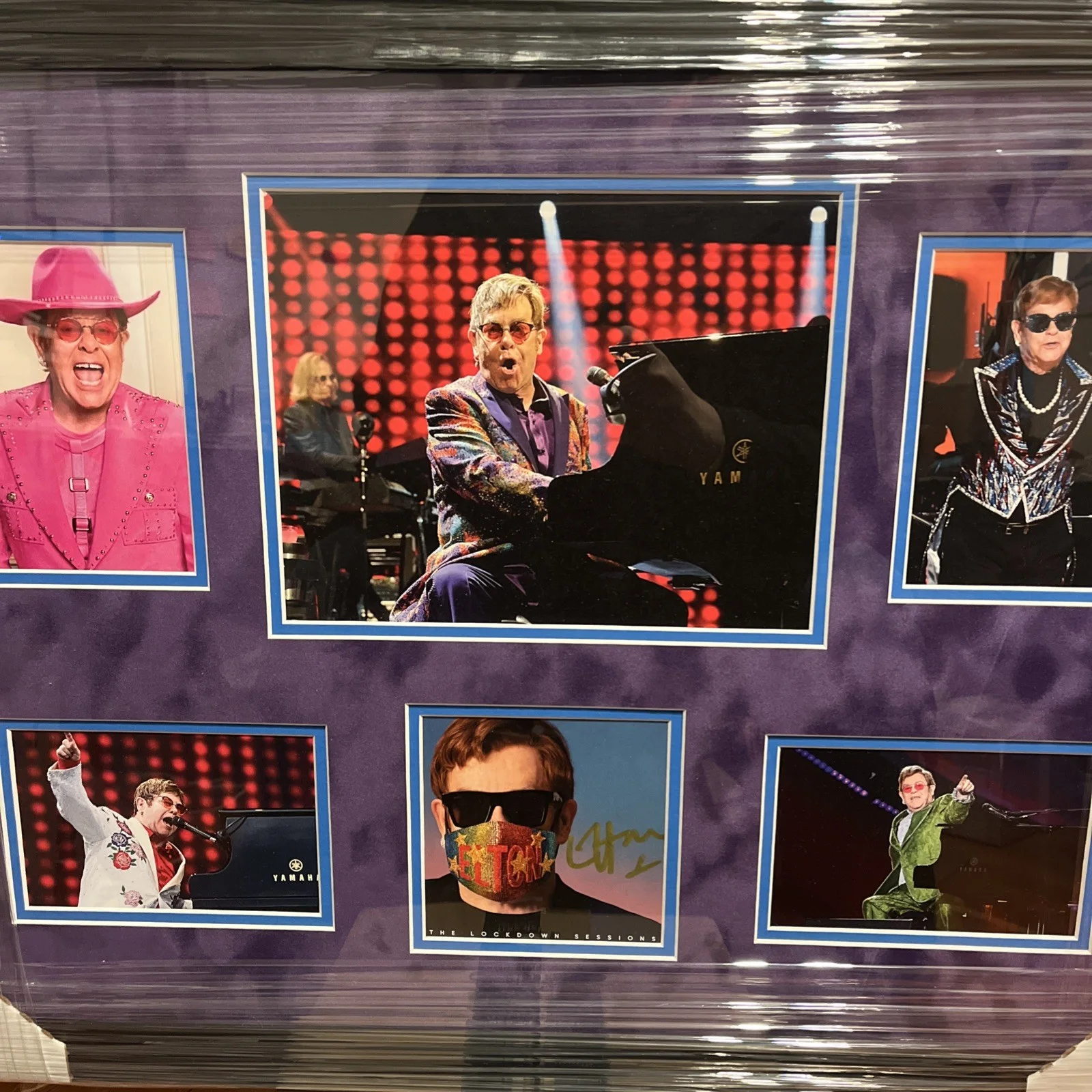 Elton John signed CD Cover Framed 5 PICTURES JSA LETTER Rare, image 2