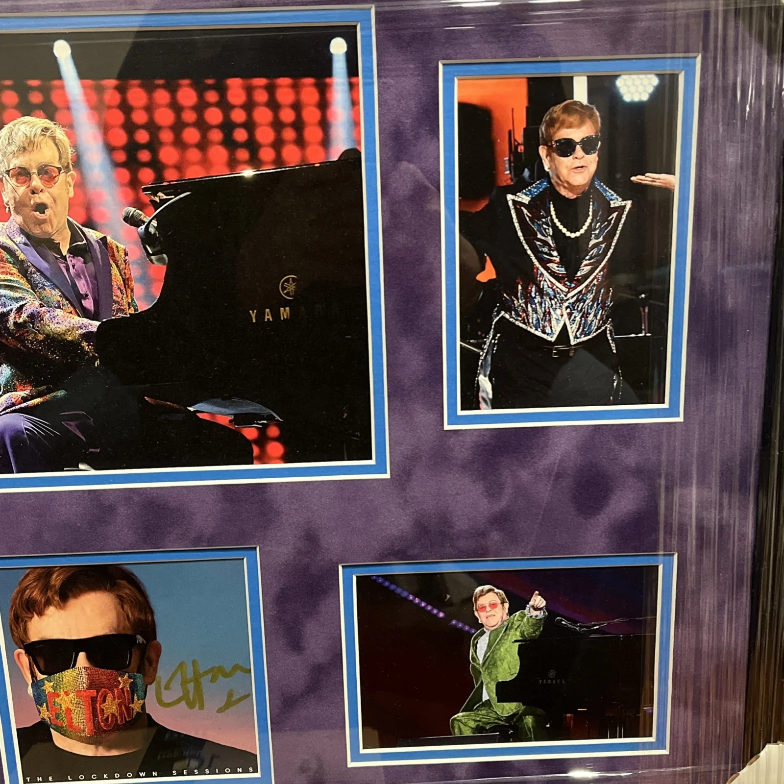 Elton John signed CD Cover Framed 5 PICTURES JSA LETTER Rare, image 5