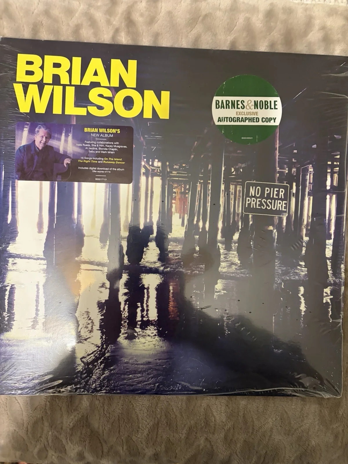 Brian Wilson - SIGNED - No Pier Pressure 2x LP AUTO Never Opened No COA, image 4