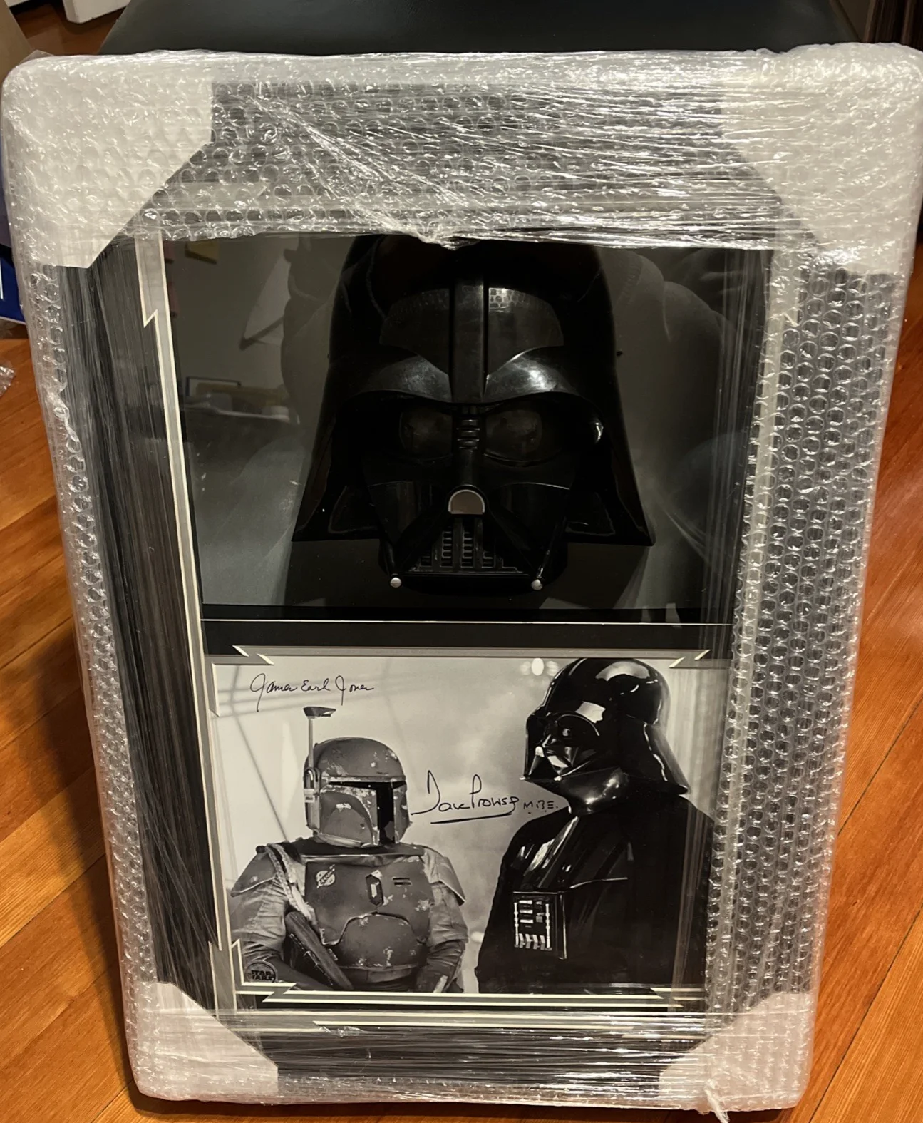 James Earl Jones, David Prowse — James Earl Jones & Dave Prowse StarWars Signed Vader Shadowbox 24 X 17 JSA RARE