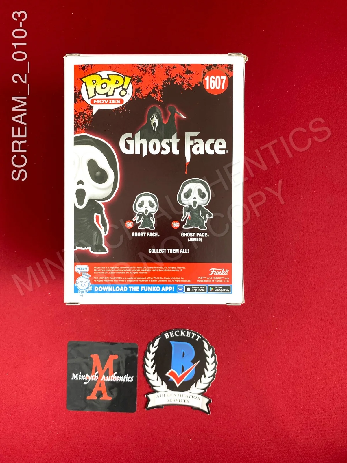 Timothy Olyphant, Laurie Metcalf — Timothy Olyphant Laurie Metcalf dual signed Ghostface Funko Pop#1607 Scream 2, изображение 3