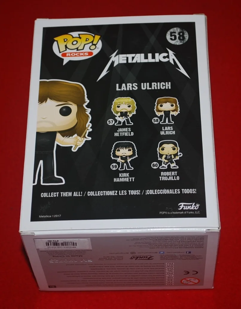 METALICA drummer LARS ULRCH Signed Funko Pop Beckett COA BV81441, image 5