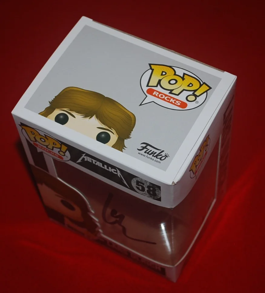 METALICA drummer LARS ULRCH Signed Funko Pop Beckett COA BV81440, image 2
