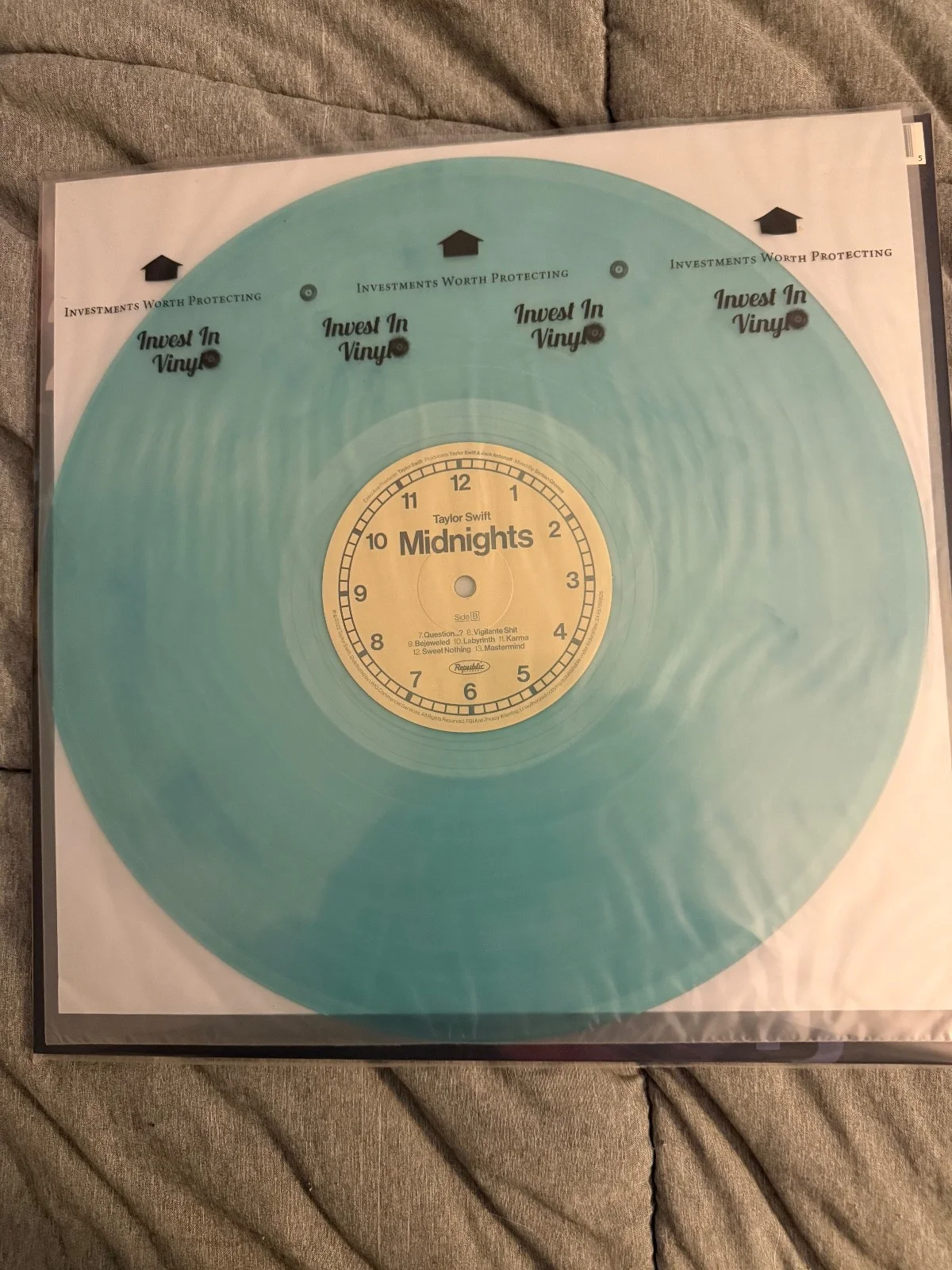Taylor Swift - Midnights Moonstone Blue Signed Vinyl (Previously Opened), изображение 4