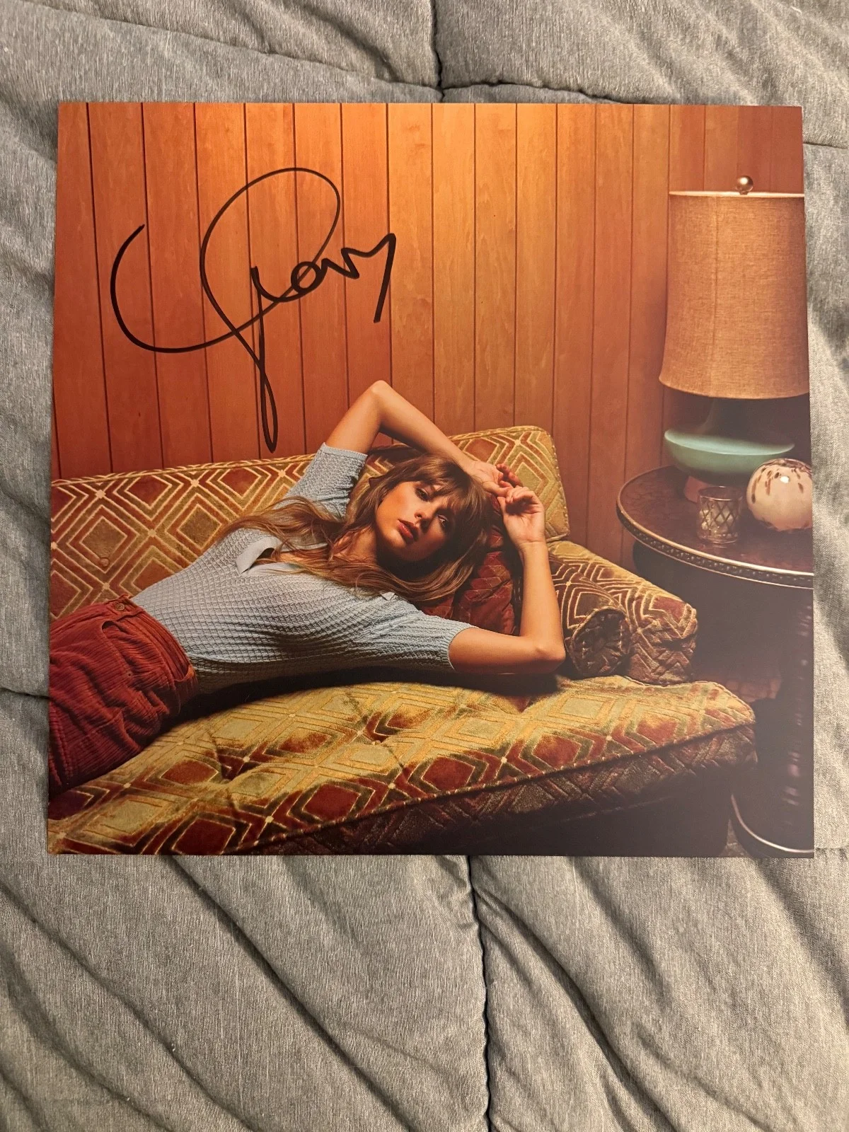 Taylor Swift - Midnights Moonstone Blue Signed Vinyl (Previously Opened), изображение 5