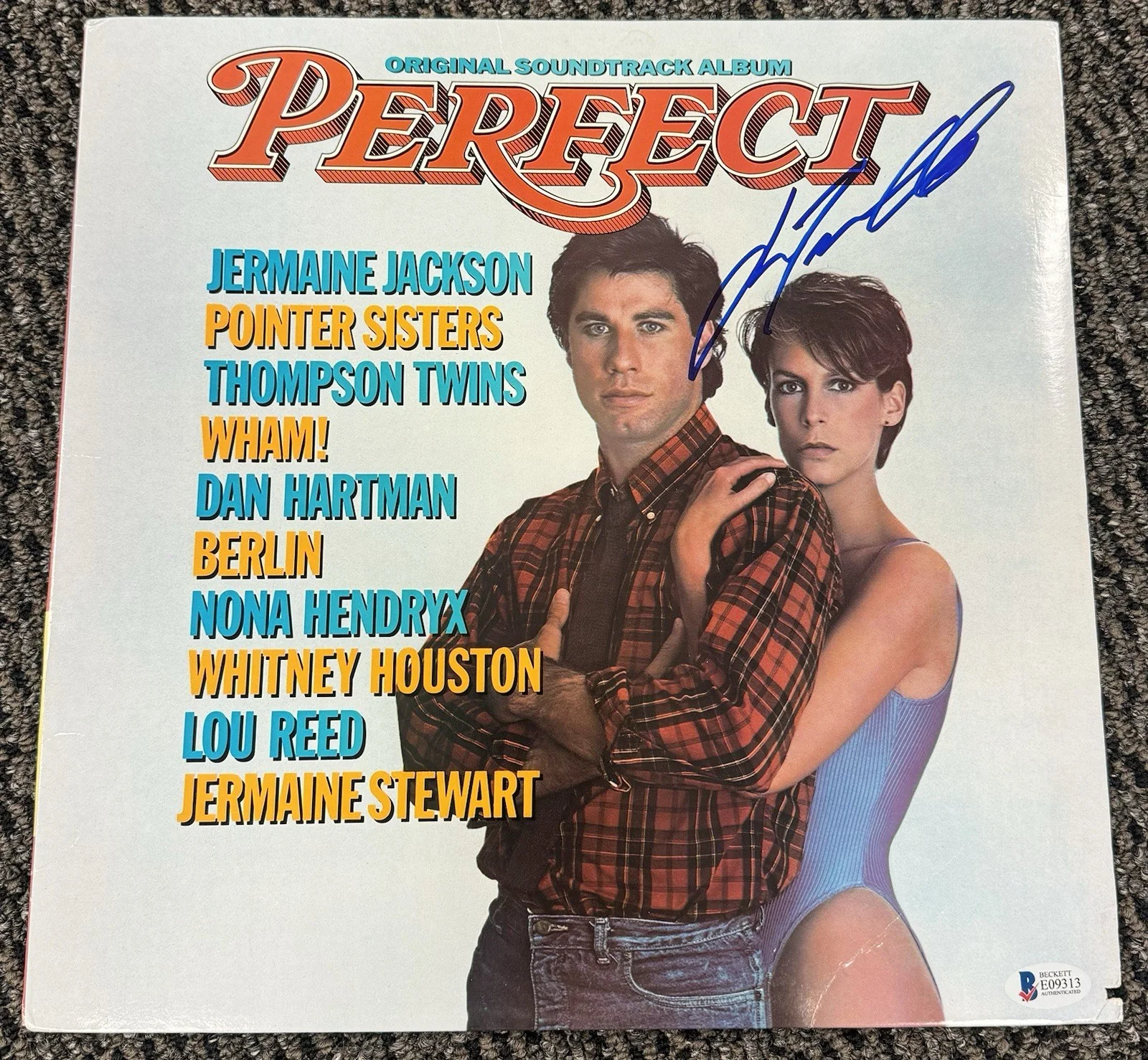 John Travolta — John Travolta Signed Autograph Perfect Movie Vinyl Album Cover Beckett BAS COA, изображение 2