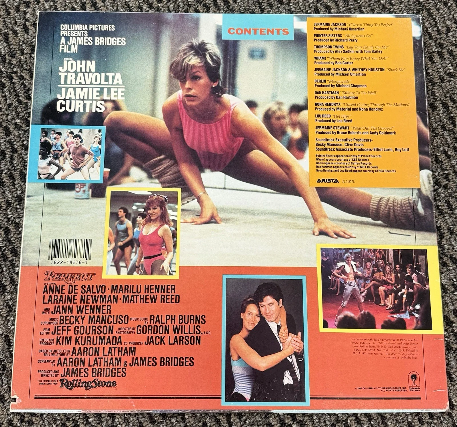 John Travolta — John Travolta Signed Autograph Perfect Movie Vinyl Album Cover Beckett BAS COA, изображение 3