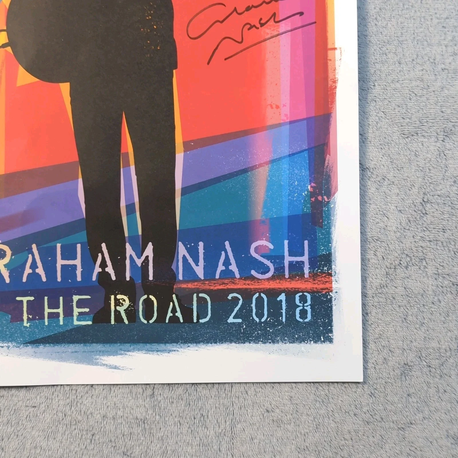 Graham Nash Signed On The Road 2018 Tour Poster 11"x15" a, изображение 5
