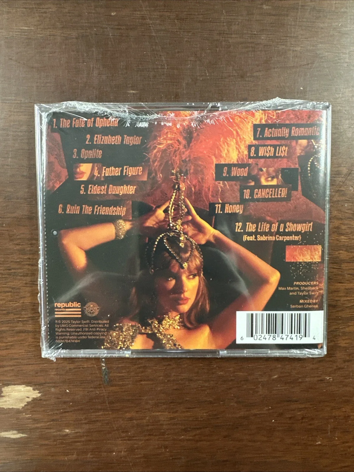 The Life Of A Showgirl CD w/ Hand Signed Photo 4 IN HAND & READY TO SHIP NEW !, изображение 3