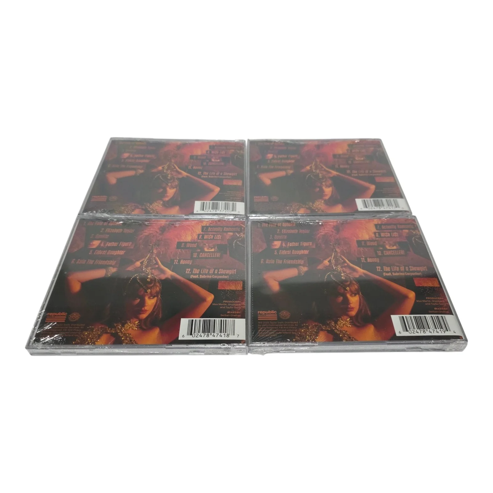 Taylor Swift The Life of a Showgirl CD Signed Autograph Photos 1-4 Complete Set, изображение 2