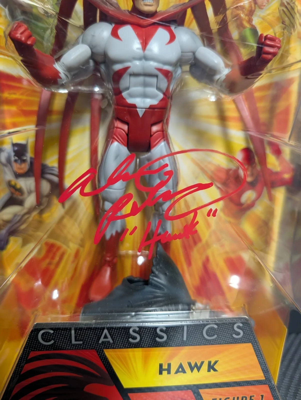 Alan Ritchson — Alan Ritchson Signed DC Universe Classics Wave 20 Hawk Mattel Action Figure, image 2