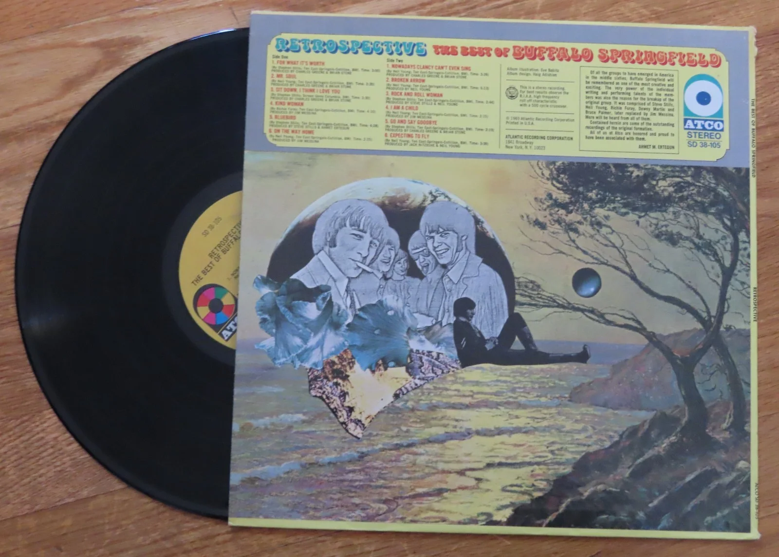 RICHIE FURAY signed Retrospective The Best of BUFFALO SPRINGFIELD 1969 Record, image 3