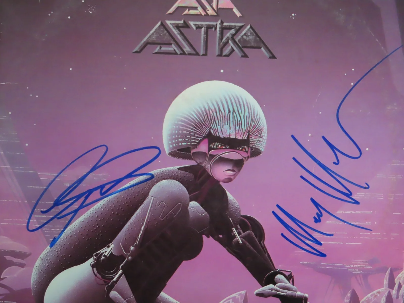 GEOFFREY DOWNES MANDY MYER of ASIA signed 1985 "Astra" RECORD "Voice of America", изображение 2