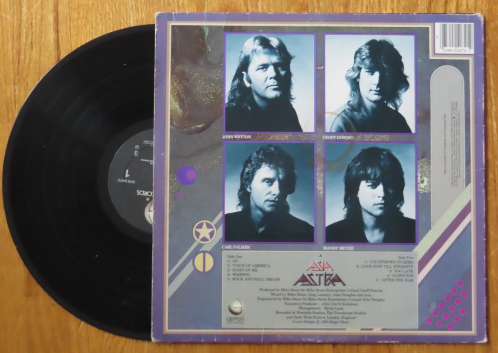 GEOFFREY DOWNES MANDY MYER of ASIA signed 1985 "Astra" RECORD "Voice of America", изображение 3