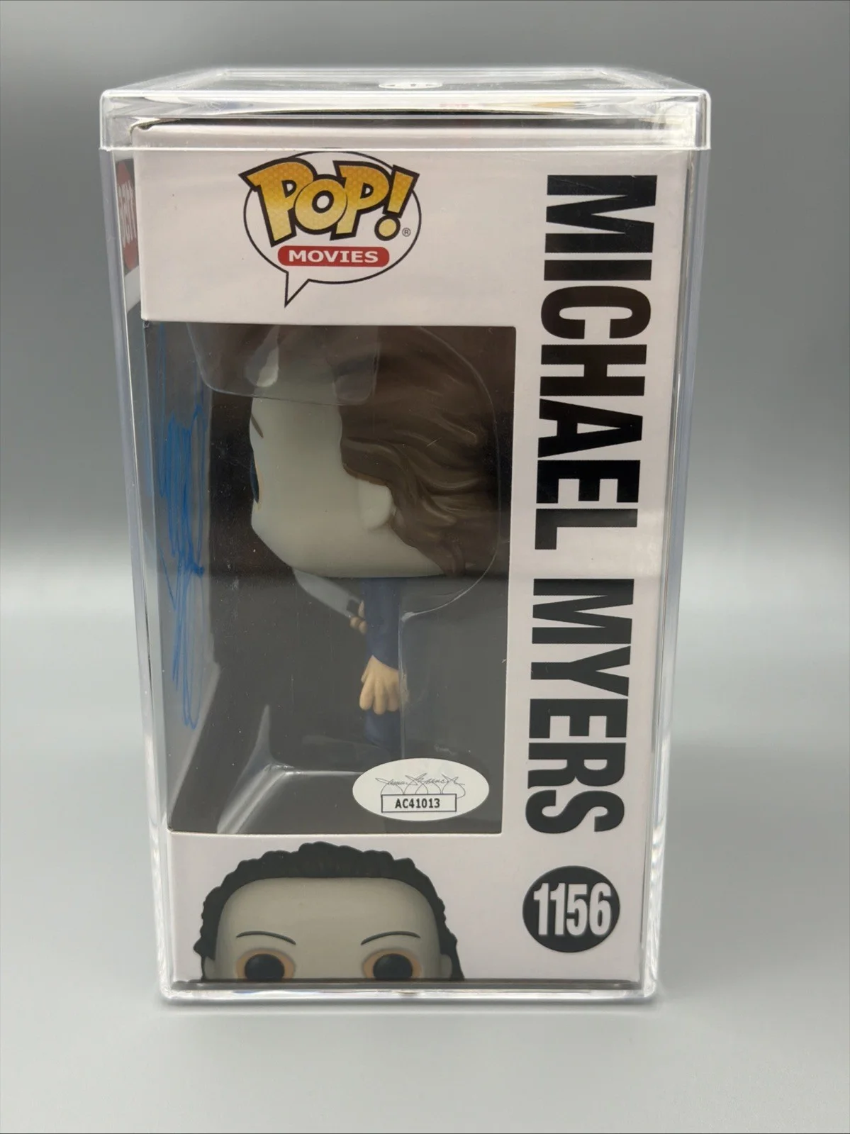 DANIELLE HARRIS Signed MICHAEL Myers Old Pose 03 FUNKO POP HALLOWEEN JSA COA blu, image 4