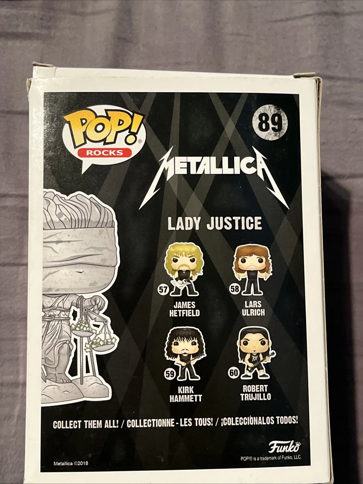 JASON NEWSTED SIGNED AUTOGRAPH LADY JUSTICE METALLICA FUNKO POP FIGURE ACOA RARE, изображение 4