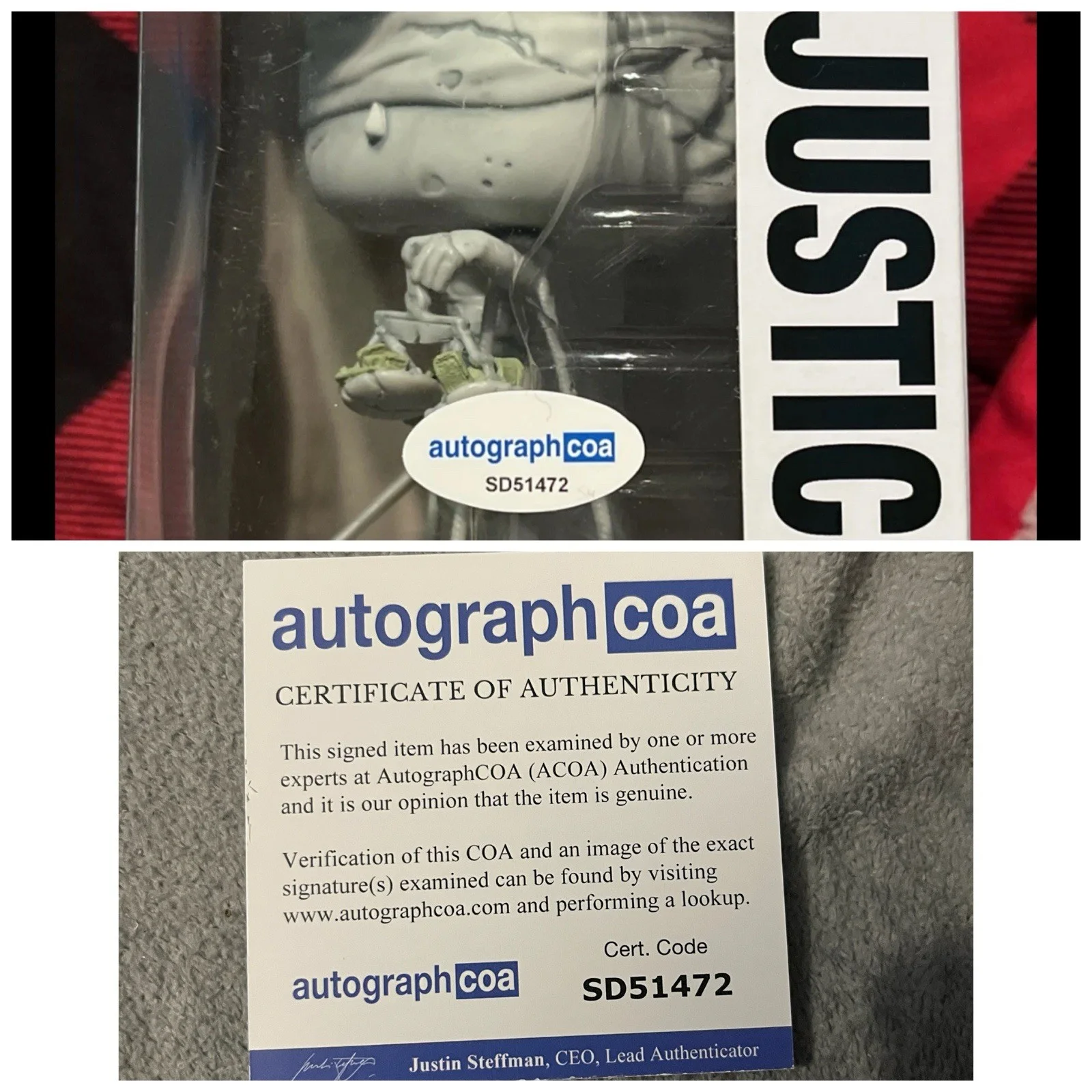 JASON NEWSTED SIGNED AUTOGRAPH LADY JUSTICE METALLICA FUNKO POP FIGURE ACOA, image 2