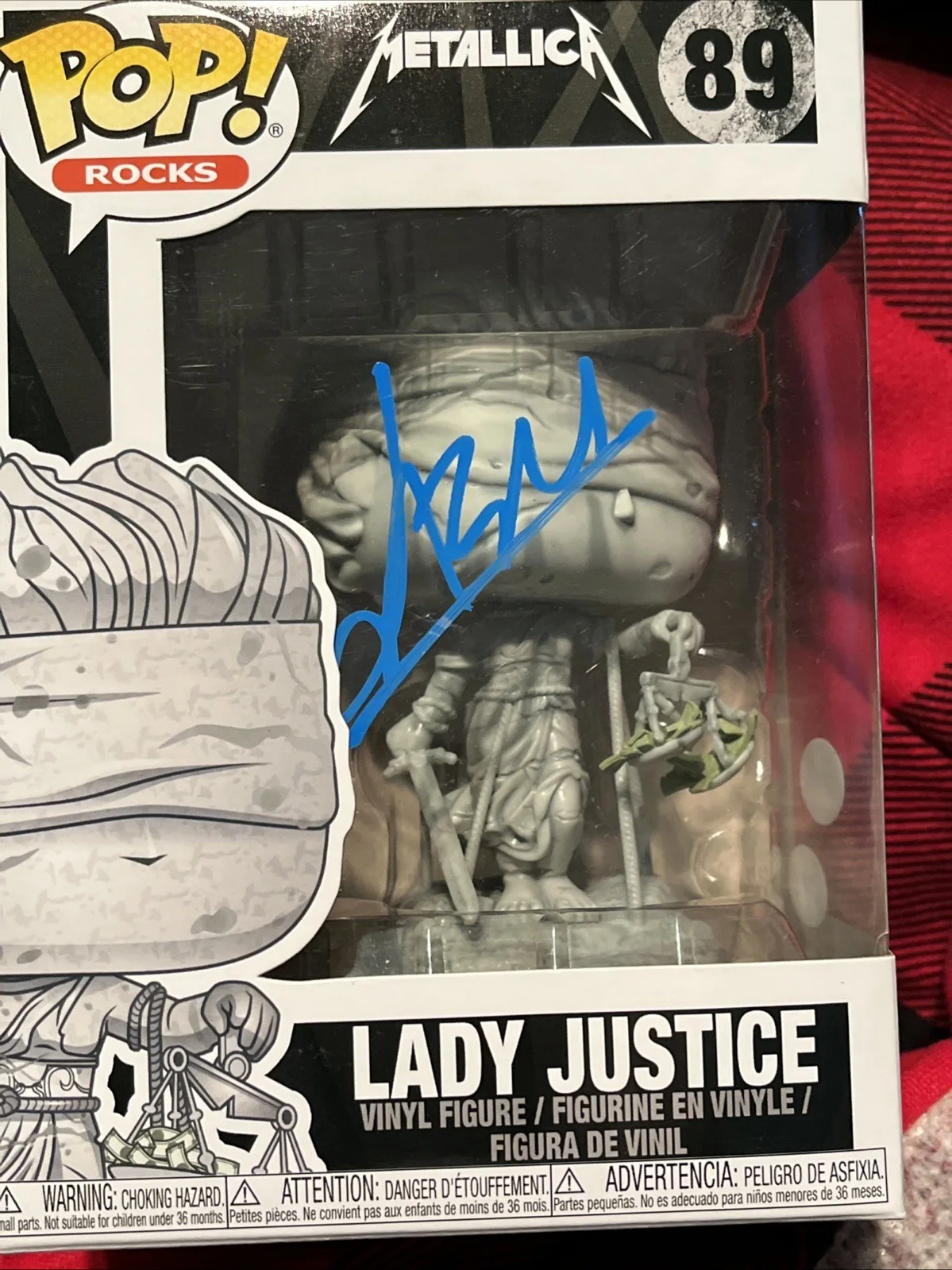 JASON NEWSTED SIGNED AUTOGRAPH LADY JUSTICE METALLICA FUNKO POP FIGURE ACOA, image 3
