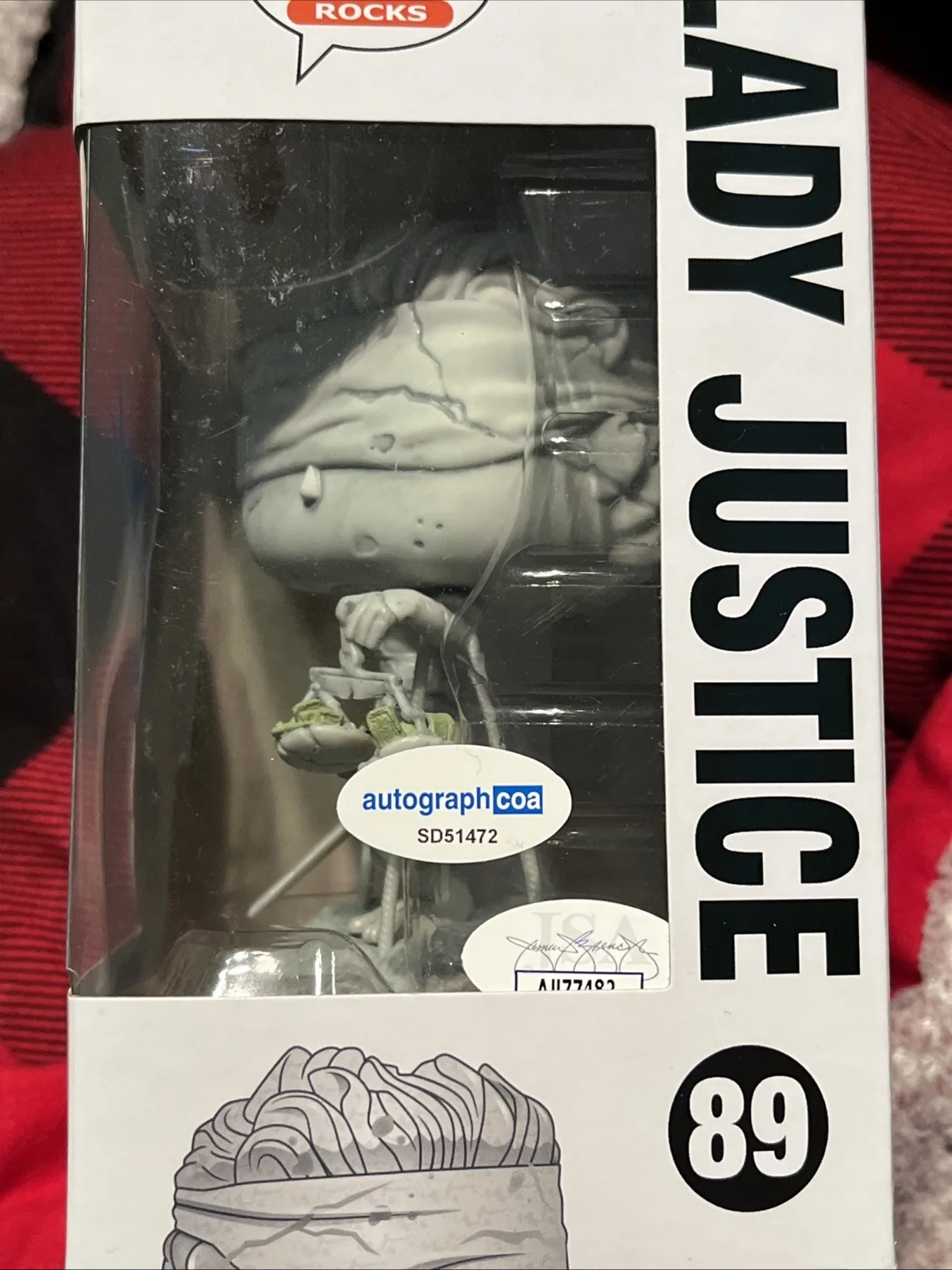 JASON NEWSTED SIGNED AUTOGRAPH LADY JUSTICE METALLICA FUNKO POP FIGURE ACOA, image 4