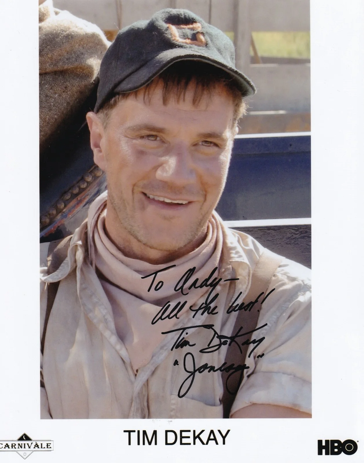 Tim Dekay — Tim Dekay as Jonesy Carnivale Signed 8x10 Photo COA