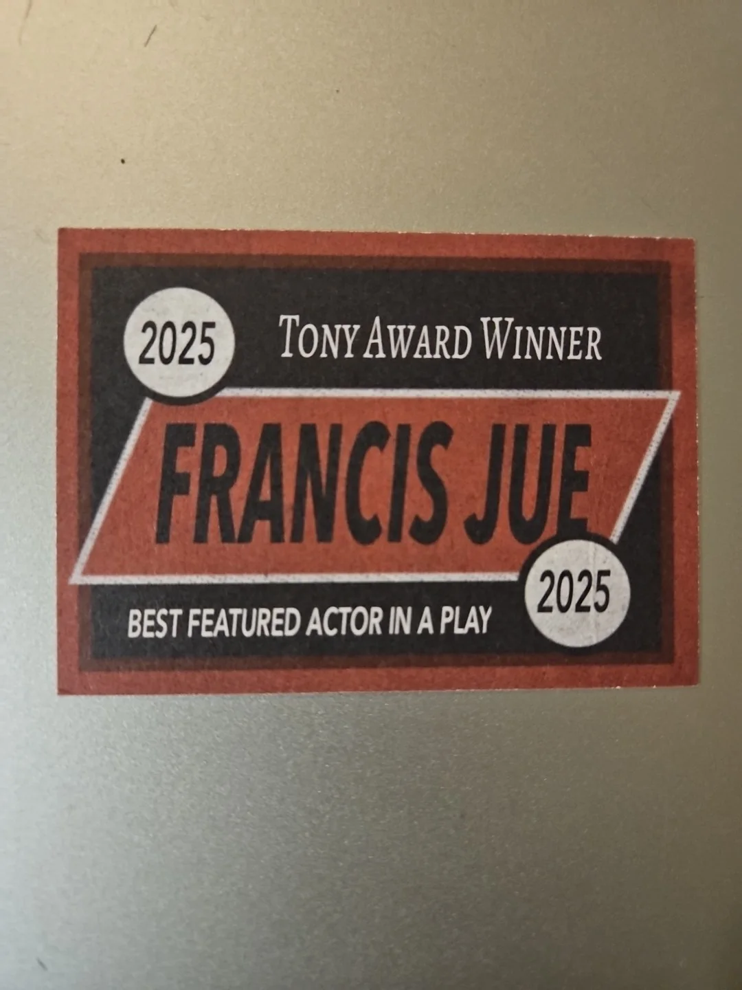 Francis Jue — Francis Jue Custom Signed Card - 2025 Tony Winner, image 2