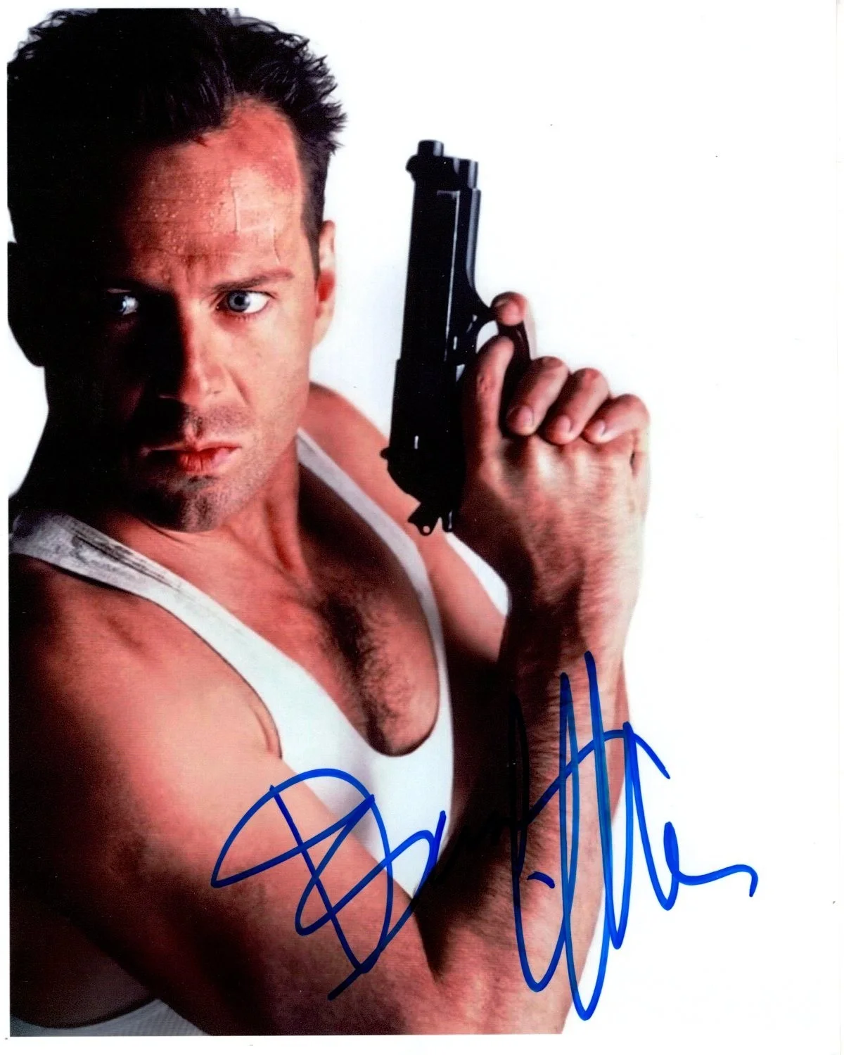 Bruce Willis — Bruce Willis Signed Autographed 8x10 Die Hard John McLane Photograph