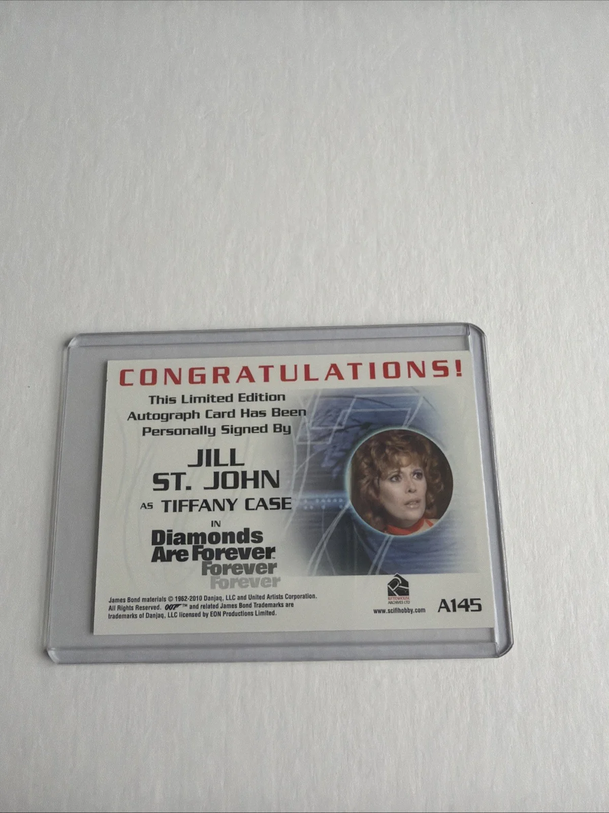 Jill St. John — JILL ST. JOHN 2010 Rittenhouse DIAMONDS card auto signed AUTOGRAPH Bond A145, image 2