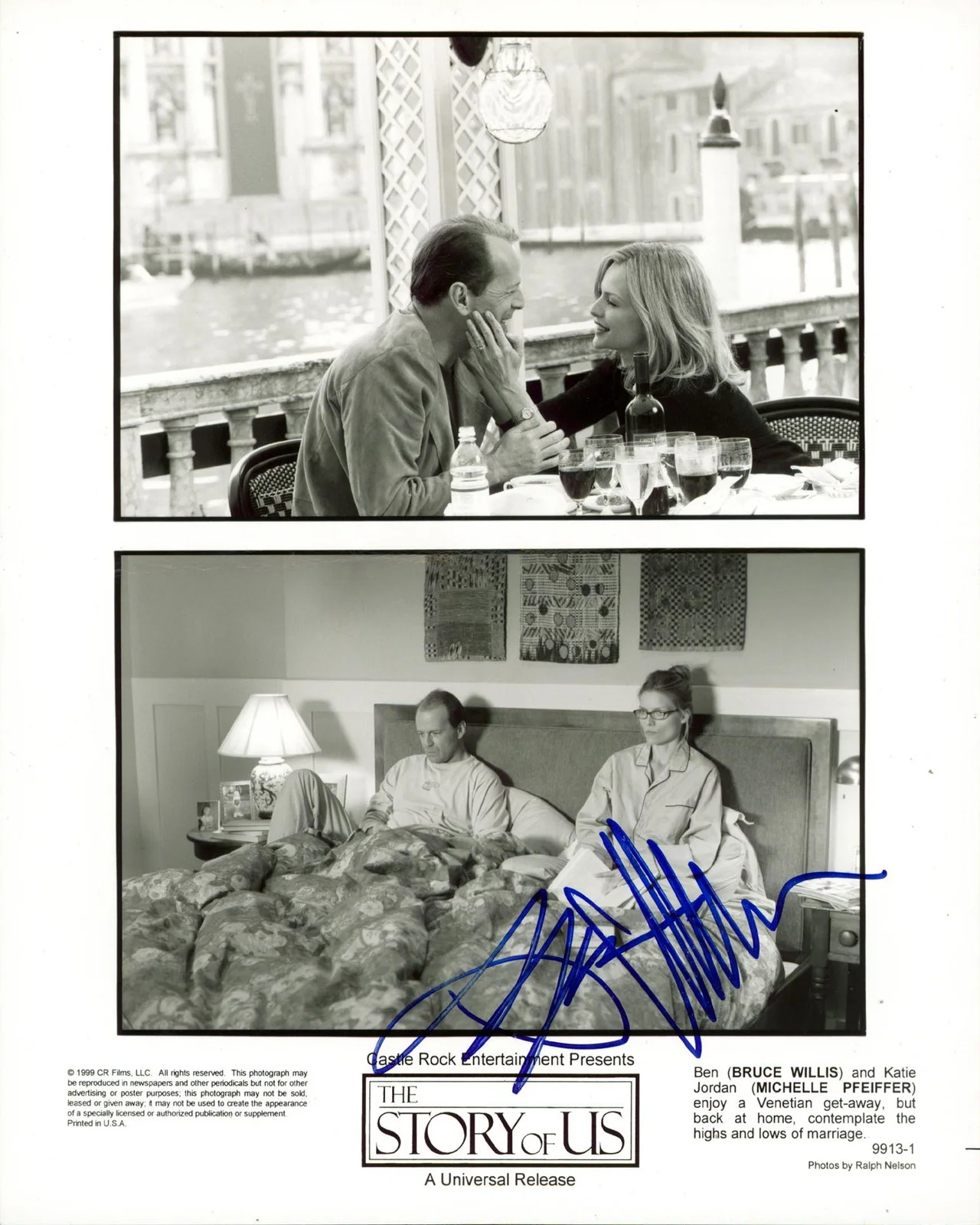 Bruce Willis — Bruce Willis The Story Of Us Authentic Signed 8x10 Vertical Photo JSA #XX62497