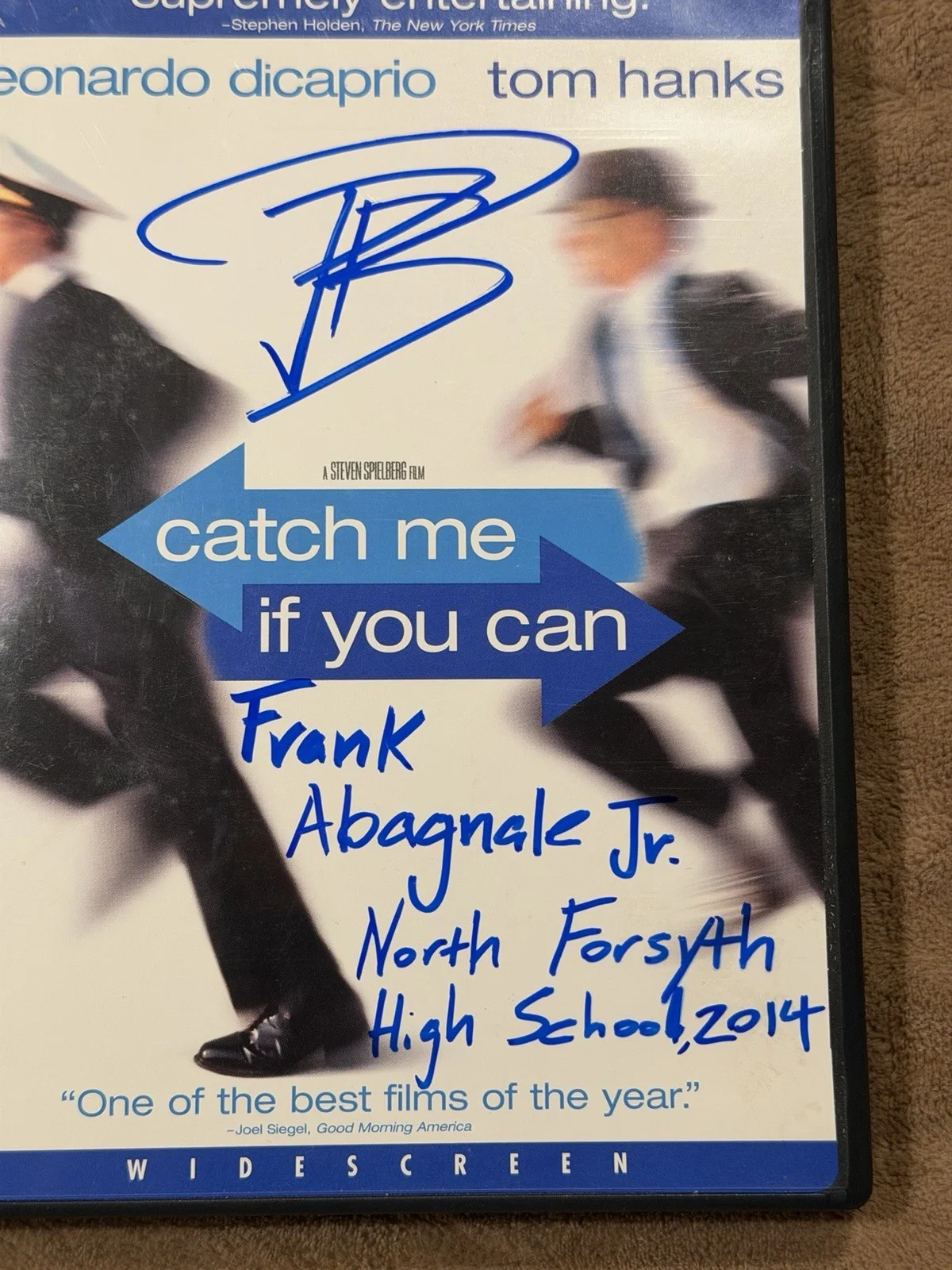 Brody Grant Signed Catch Me If You Can DVD Cover Autograph Authentic Outsiders, image 2