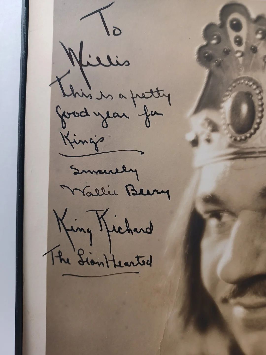 Vintage Serpa Film/ Stage Actor Wallace Beery Autographed ORG Photo 8 x 10 JRR44, изображение 2