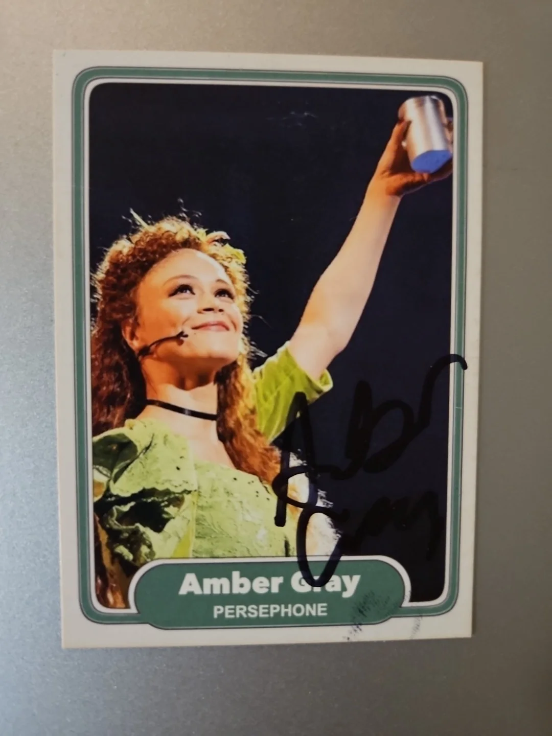 Amber Gray — Amber Gray Custom Signed Card - Played Persephone In Hadestown