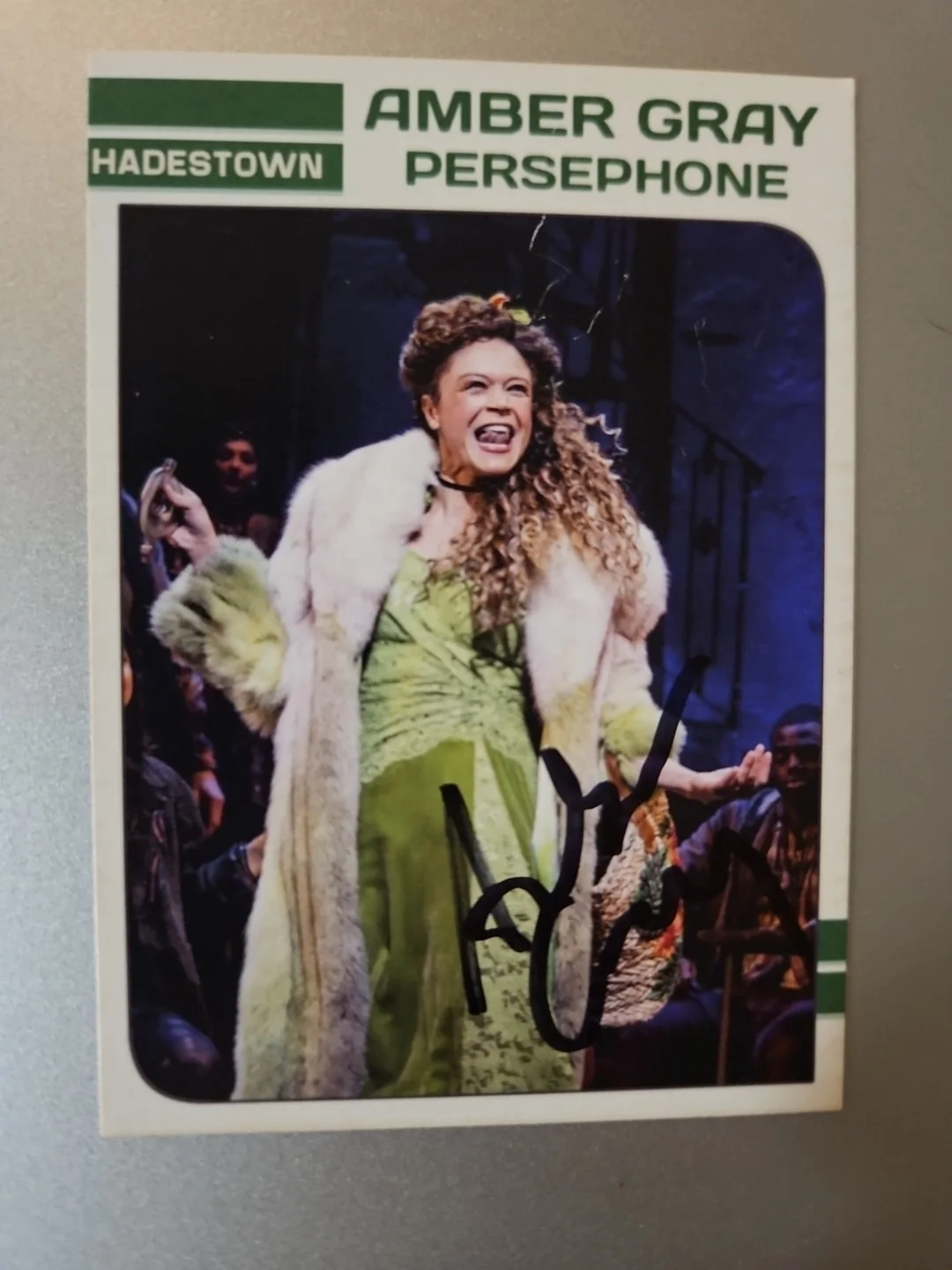 Amber Gray — Amber Gray Custom Signed Card - Played Persephone In Hadestown