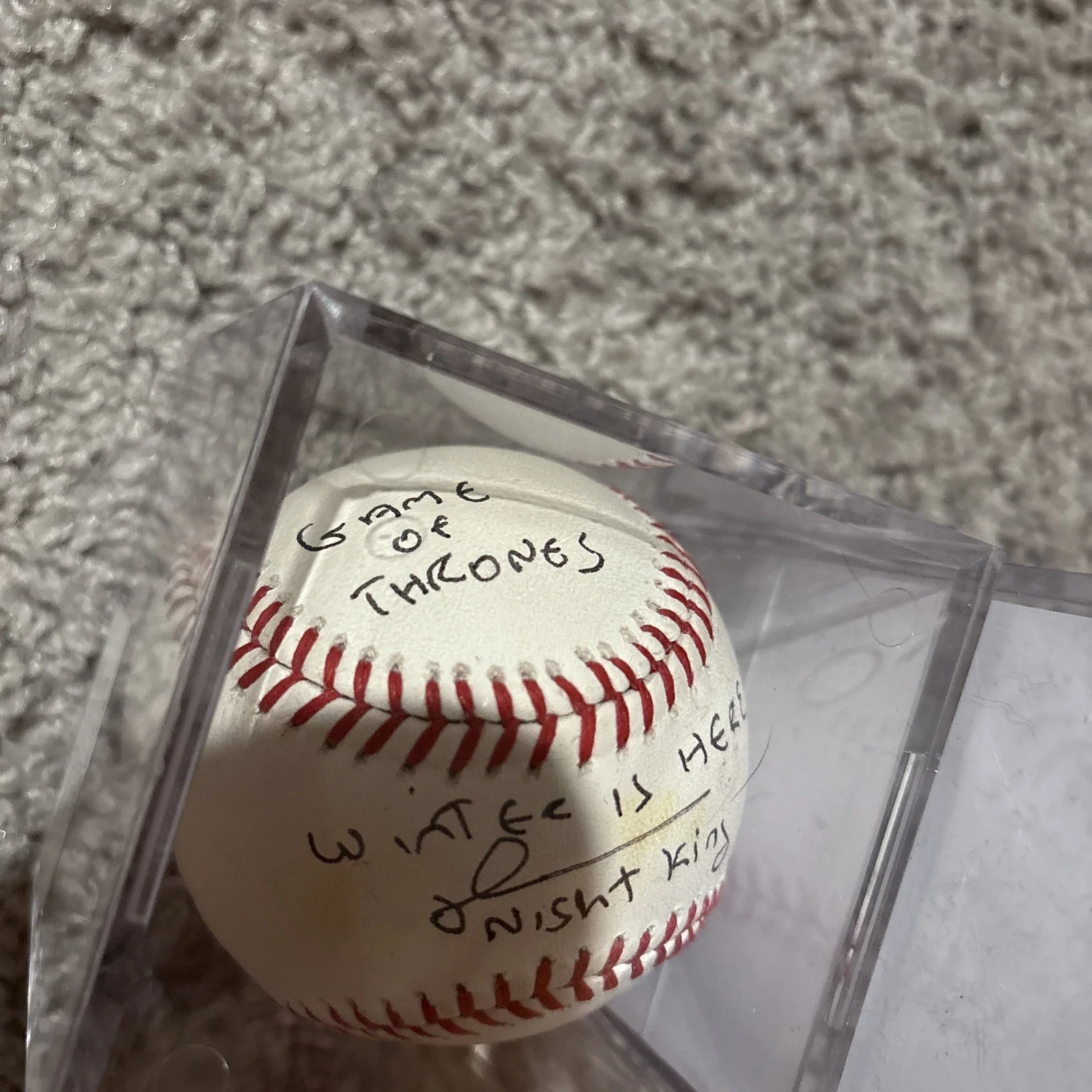 JSA COA Richard Brake Signed Baseball Game Of Thrones Inscribed Night King Auto, изображение 2