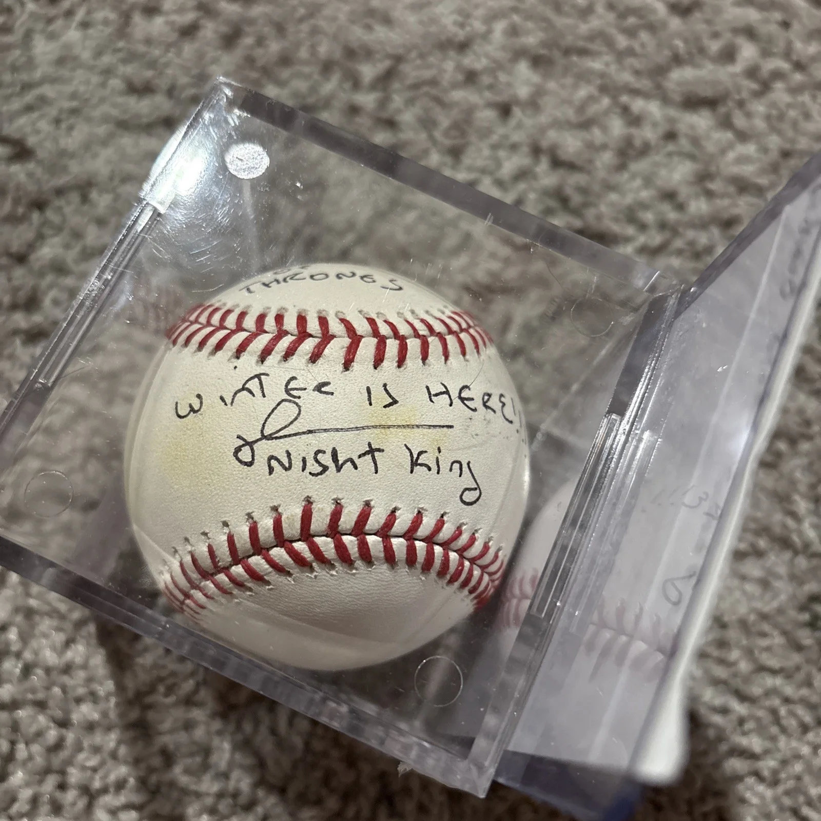 JSA COA Richard Brake Signed Baseball Game Of Thrones Inscribed Night King Auto, изображение 3