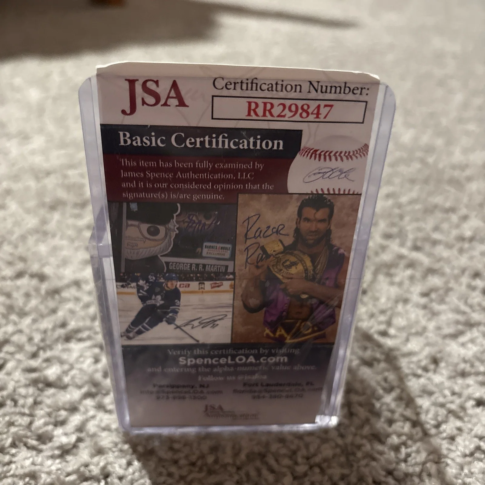 JSA COA Richard Brake Signed Baseball Game Of Thrones Inscribed Night King Auto, изображение 5