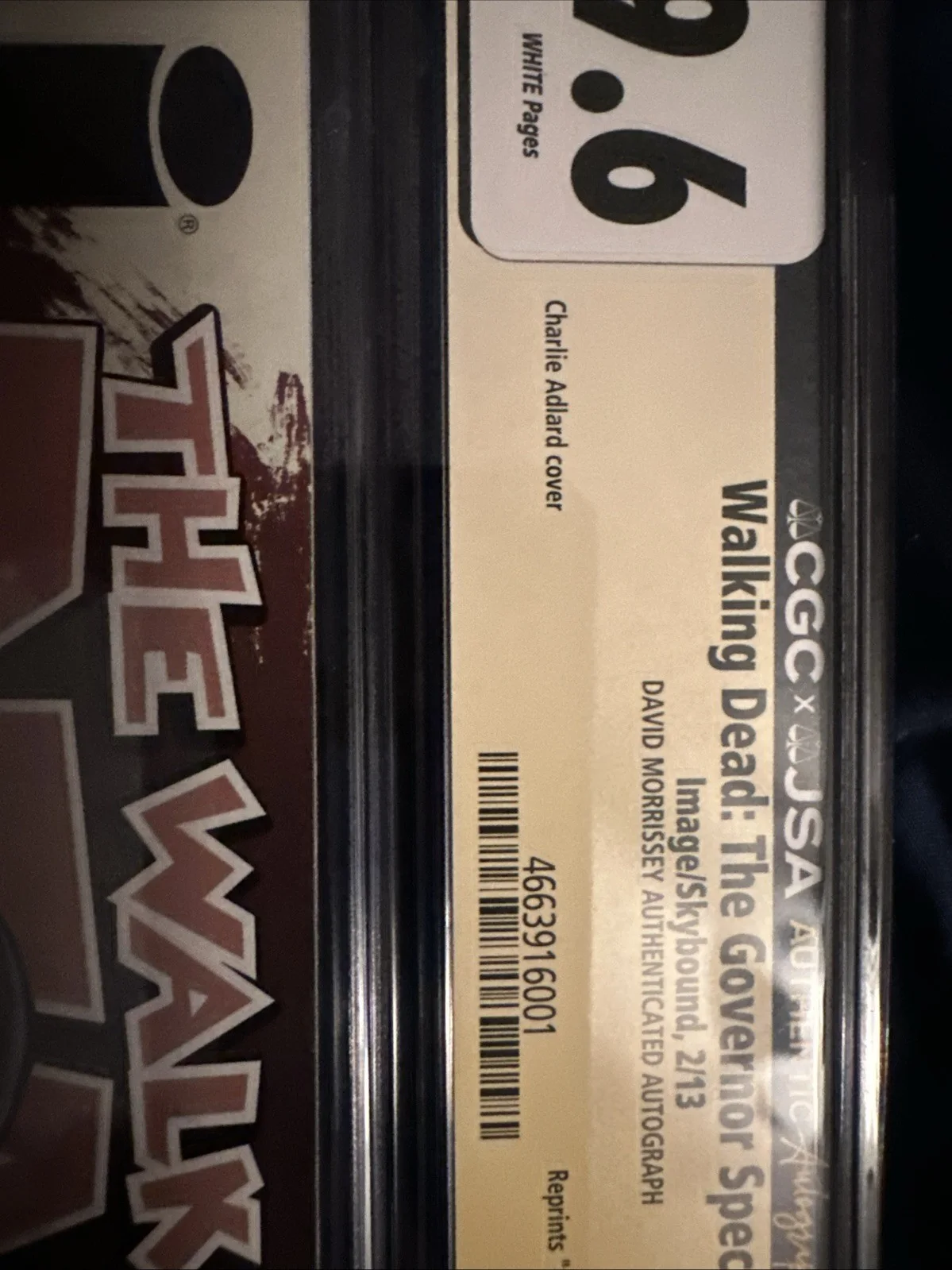 David Morrissey — The Walking Dead David Morrissey signed autographed governor #1 Comic CGC 9.6, image 3