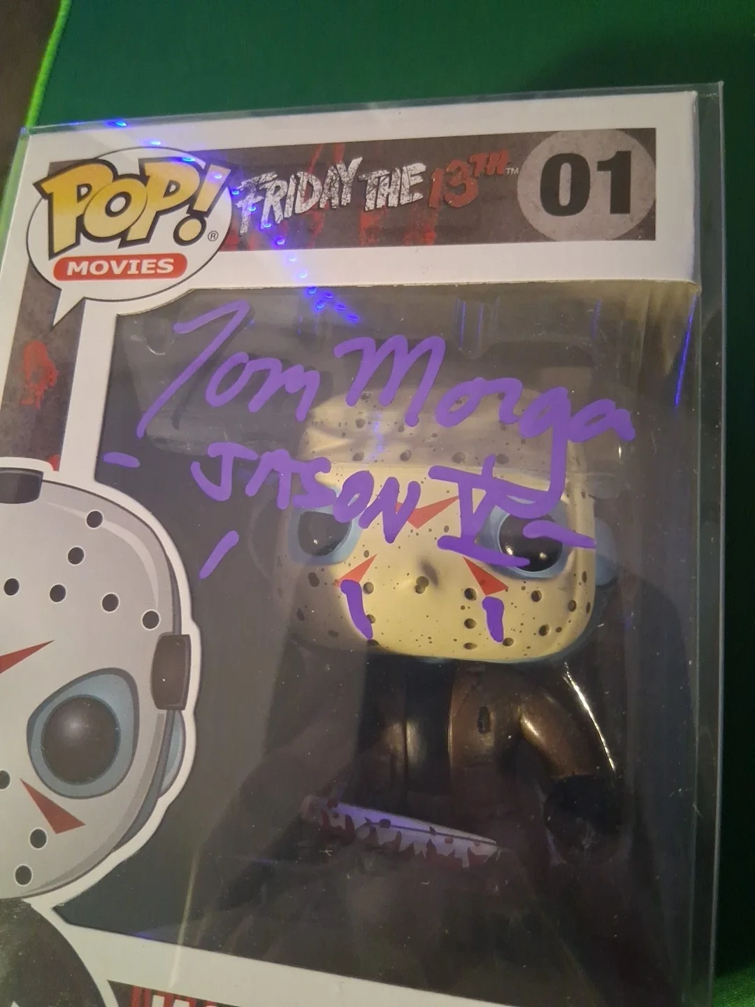 TOM MORGA — Tom Morga Signed Funko Pop Jason Friday The 13th Autograph Horror With Coa, изображение 2