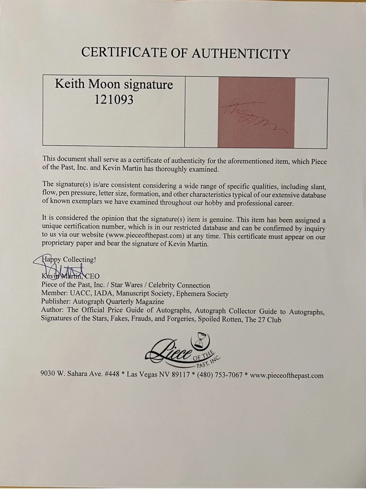 Keith Moon Signed Cut Autograph With COA The Who Drummer Framed Picture, изображение 3