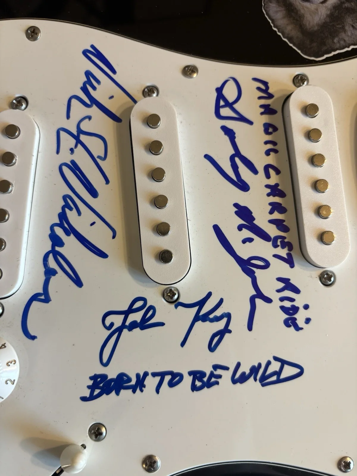Steppenwolf Signed Strat Guitar Kay McJohn St. Nicholas Monarch Byrum In Person, изображение 2