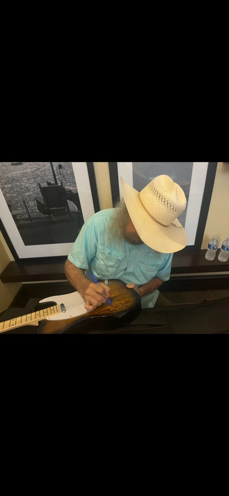 Lynyrd Skynyrd Signed Sunburst Tele Artimus Pyle Sweet Home Neil Young Verse, image 3
