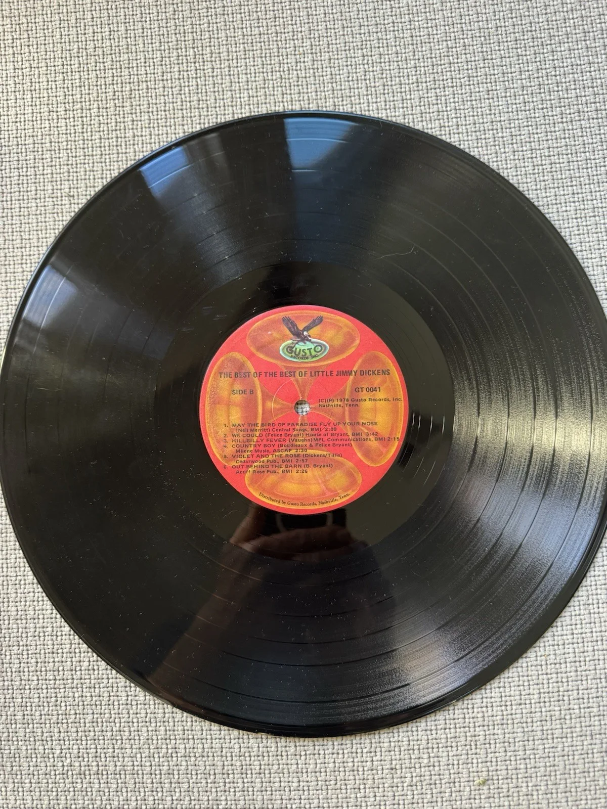 Little Jimmy Dickens- Best Of The Best LP With Autograph, image 4
