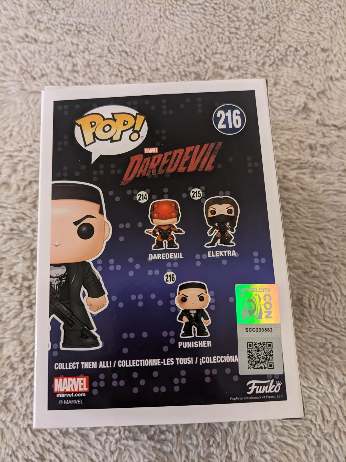 Jon Bernthal — RARE Jon Bernthal SIGNED Funko Pop! PUNISHER-DAREDEVIL #216 (COA AUTHENTICATED), image 3