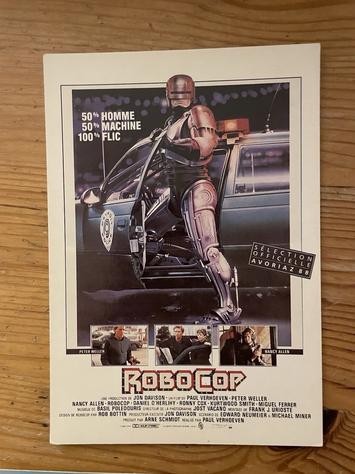 2 x Robocop Action Sci-Fi Movie Postcards 1987 Peter Weller, image 2