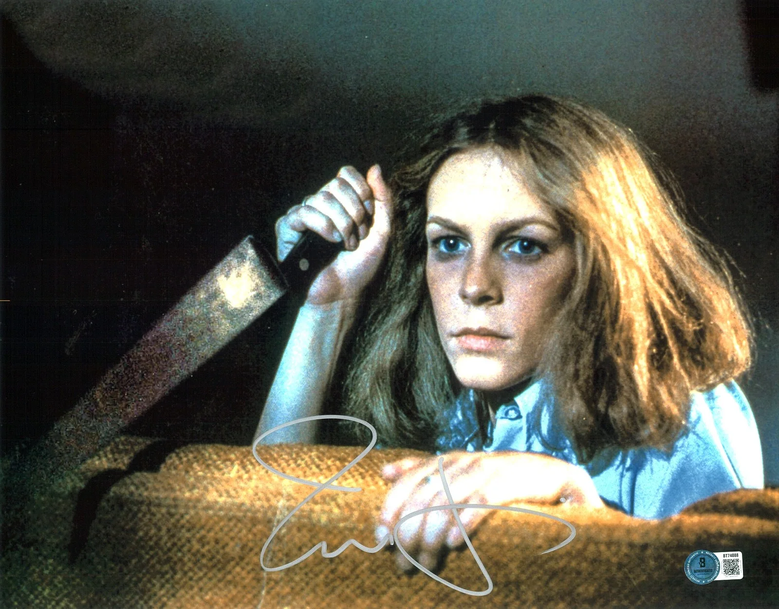 JAMIE LEE CURTIS — JAMIE LEE CURTIS SIGNED AUTOGRAPHED HALLOWEEN 11X14 PHOTO BECKETT BAS Laurie