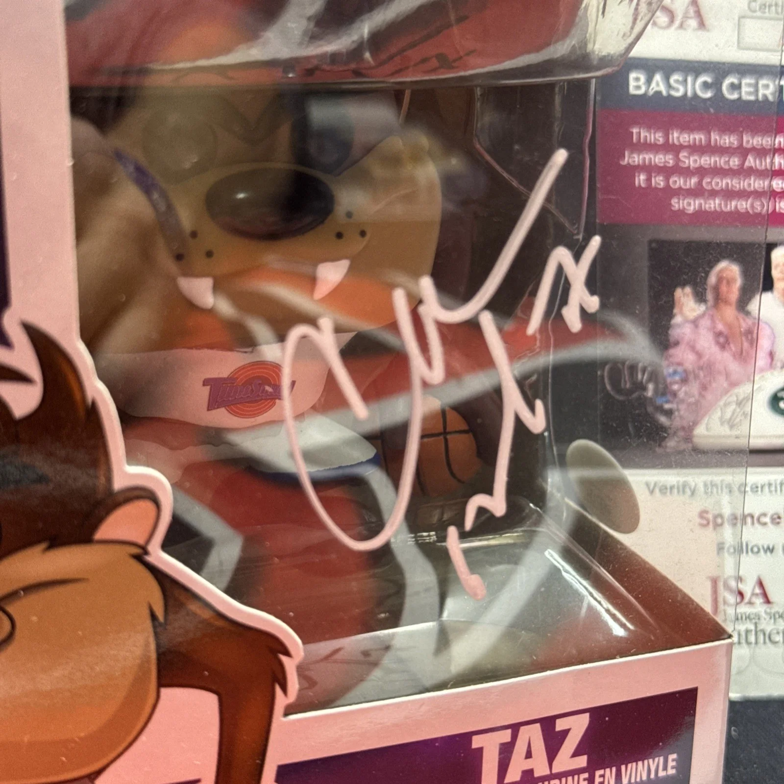Charles Barkley — Funko POP! Signed Charles Barkley Space Jam Movie #414 Taz AUTO With JSA Cert, изображение 2
