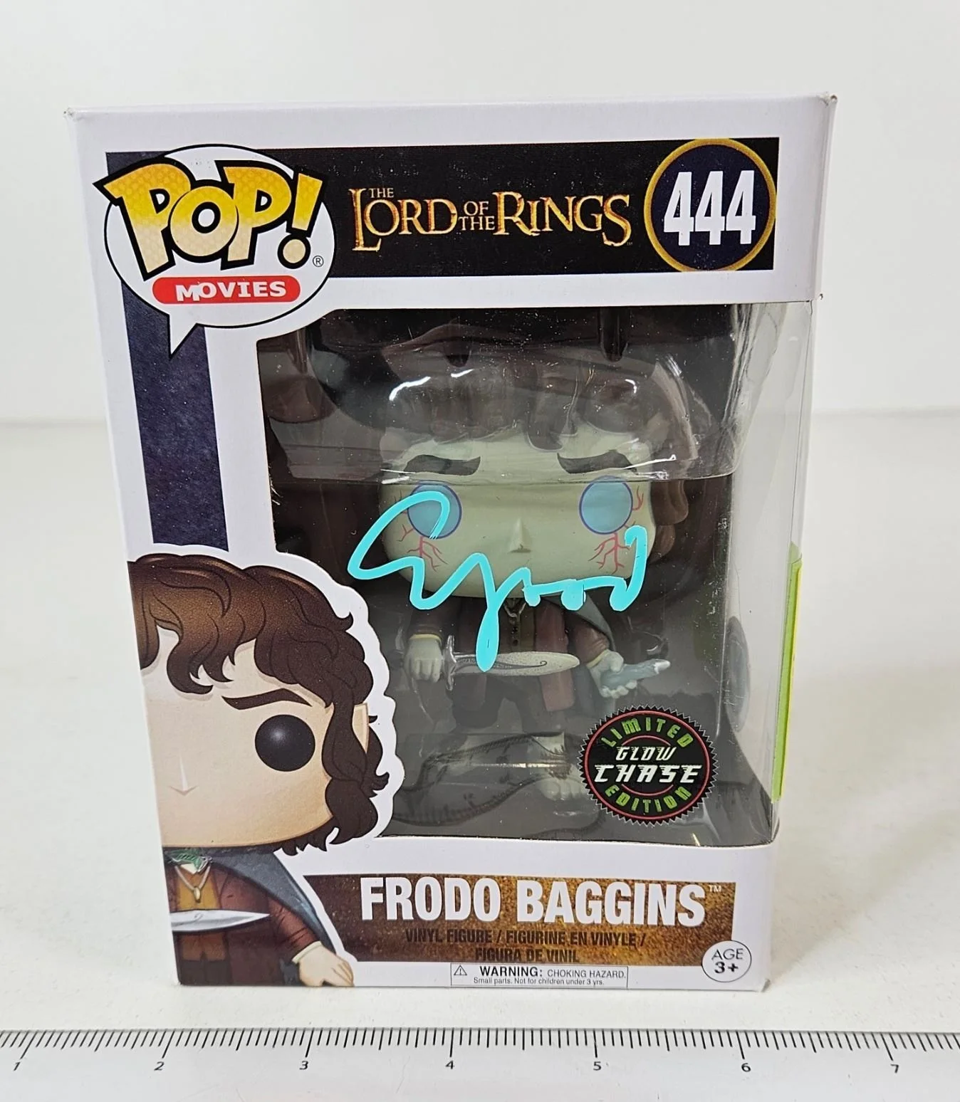 Elijah Wood — Elijah Wood Signed Zombie FRODO LOTR 444 Funko Pop! LE Glow Chase WWOC Authentic