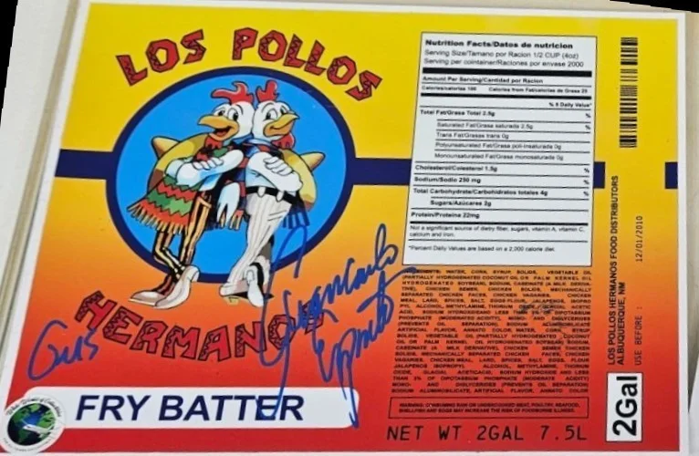 Giancarlo Esposito — Breaking Bad "GUS" Signed Los Pollos Hermanos Bucket Label W/COA&Photo...