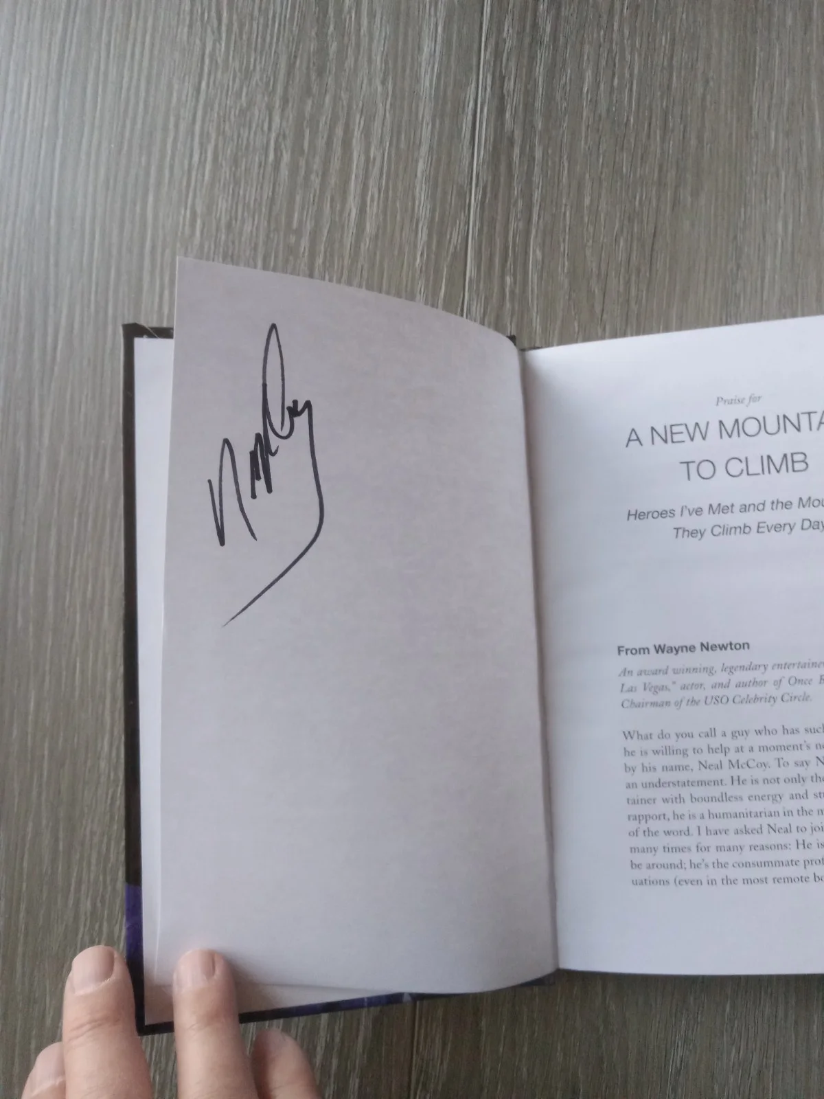 Signed; A New Mountain To Climb by Neal McCoy; Autograph; hardcover book, image 2